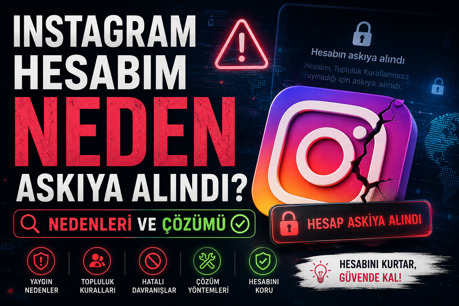 instagram hesabım neden askıya alındı