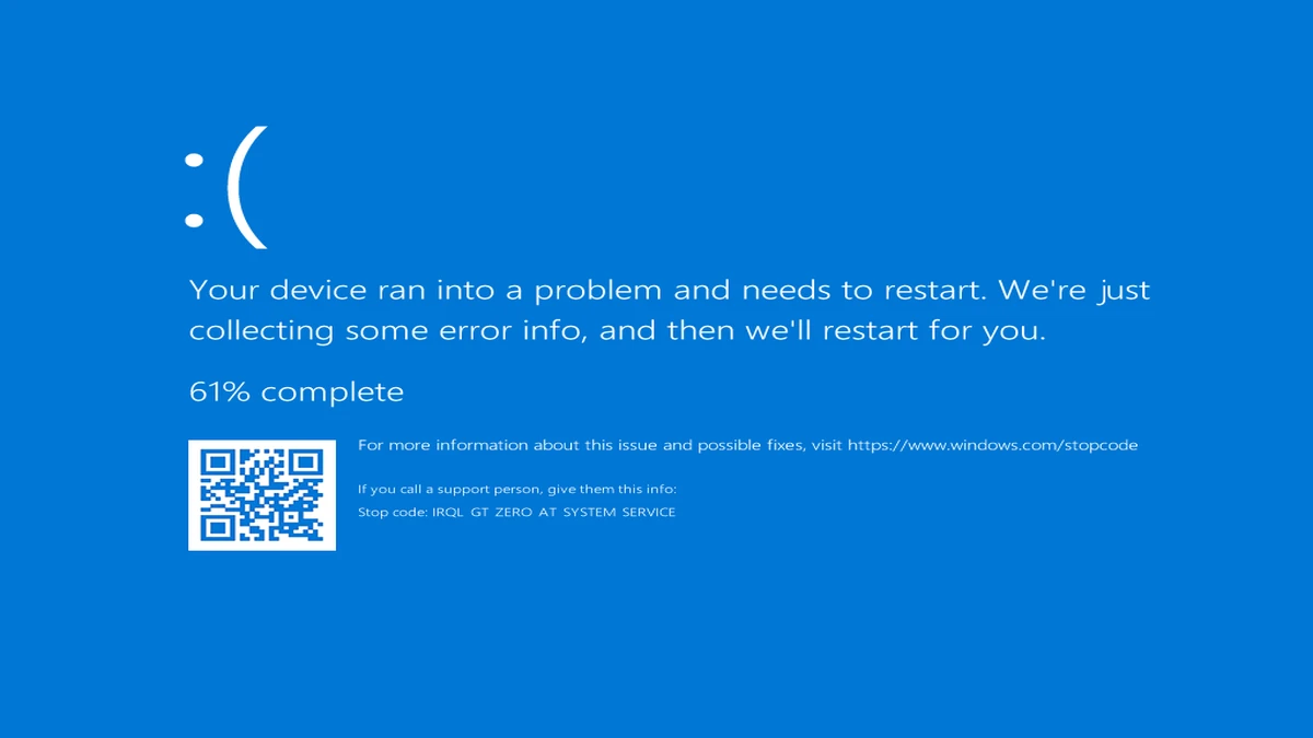 Windows 11 mavi ekran hatası ve durdurma kodu ekranı
